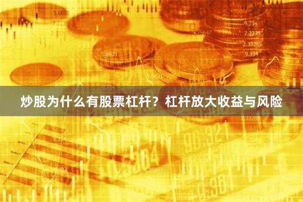 炒股为什么有股票杠杆？杠杆放大收益与风险